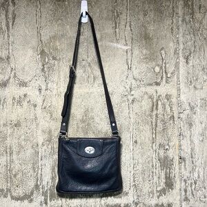 Fossil Black Leather Crossbody Bag